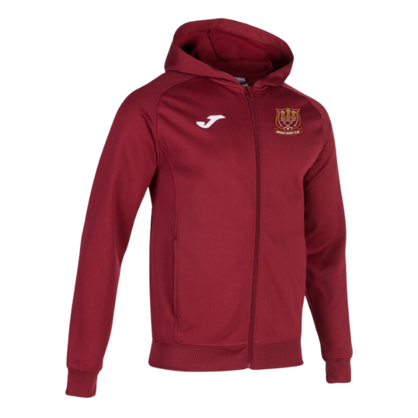 Mossley Hockey Club Joma Menfi Full Zip Hoodie Burgundy